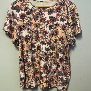 0524-10 Croft & Barrow Floral Classic Tee